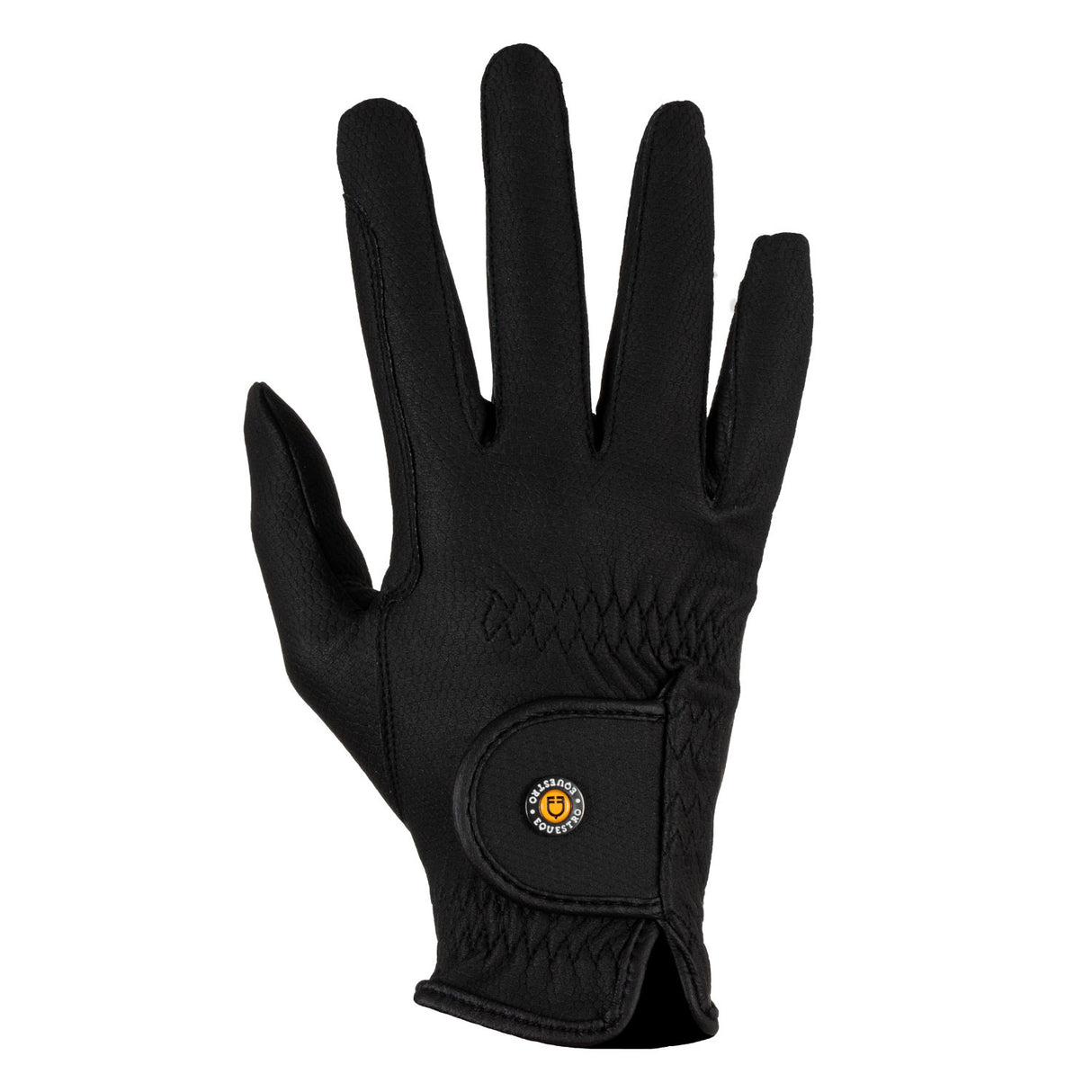 Guanti unisex in pelle sintetica con imbottitura e chiusura a strappo Equestro