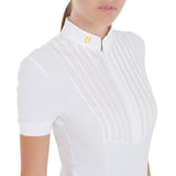Polo donna slim fit cotone plissettato Equestro