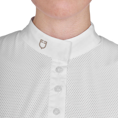 Polo donna slim fit tessuto tecnico e mesh Equestro