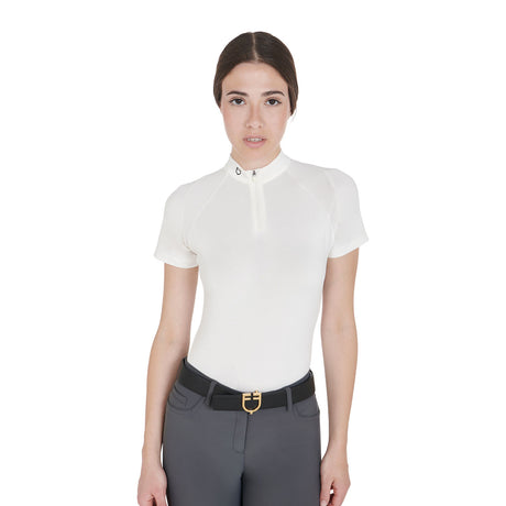 Polo tecnica donna slim fit da allenamento Equestro
