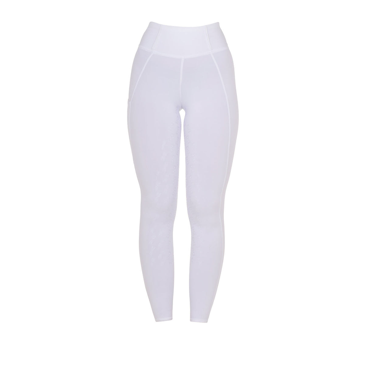 Leggings donna slip fit full Grip Equestro white/white