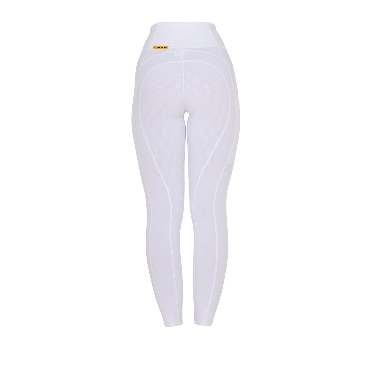 Leggings donna slip fit full Grip Equestro white/white