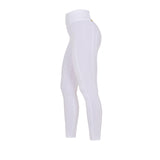 Leggings donna slip fit full Grip Equestro white/white