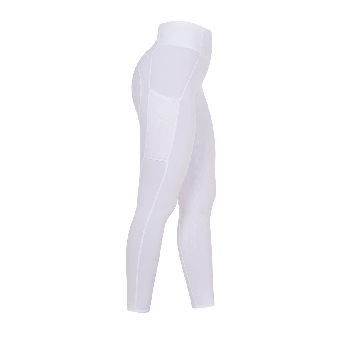 Leggings Equestro donna full grip con logo bianco