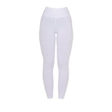 Leggings Equestro donna full grip con logo bianco