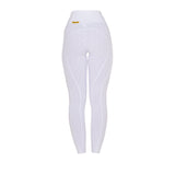 Leggings Equestro donna full grip con logo bianco