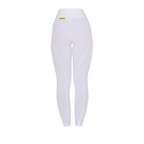Leggings Equestro donna full grip con logo bianco