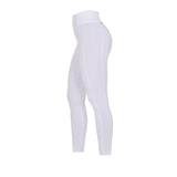 Leggings Equestro donna full grip con logo bianco