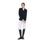 Giacca donna da concorso con logo ricamato a contrasto Equestro