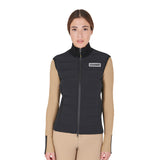 Smanicato donna misto tecnico con zip nero Equestro
