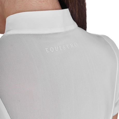 Polo donna da allenamento in mesh Equestro