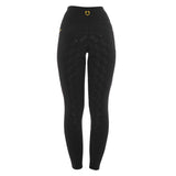 Leggings da donna full grip con inserti in tessuto microtraforato Equestro nero