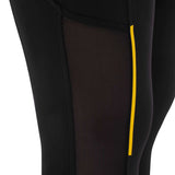Leggings da donna full grip con inserti in tessuto microtraforato Equestro nero