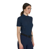 T-shirt donna da allenamento in tessuto tecnico con microfori Equestro