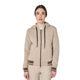 Felpa donna con cappuccio e zip frontale Equestro
