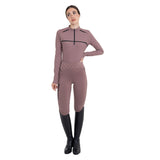 Polo allenamento donna maniche lunghe stampa monogram Equestro