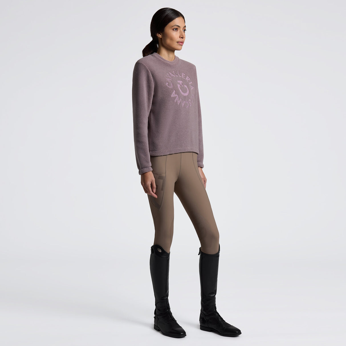 Felpa Girocollo da Donna Cavalleria Toscana in Fleece Tecnico