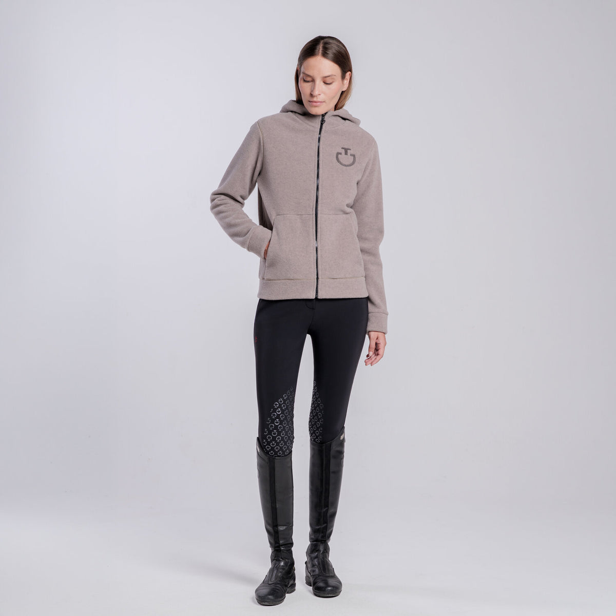Felpa con cappuccio in pile da donna Cavalleria Toscana