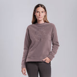 Felpa girocollo da donna con logo Cavalleria Toscana