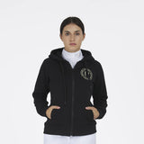 Felpa cappuccio con zip donna TOPAZ Ublack