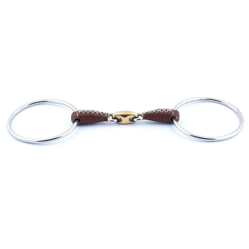 Filetto in cuoio con oliva centrale Jump'in 13.5 cm