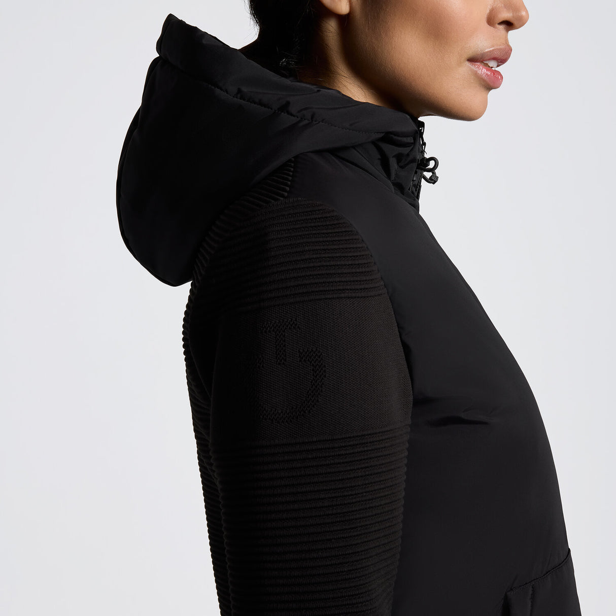 Giacca da Donna Cavalleria Toscana con Cappuccio in Nylon e Maniche in Maglia Tecnica