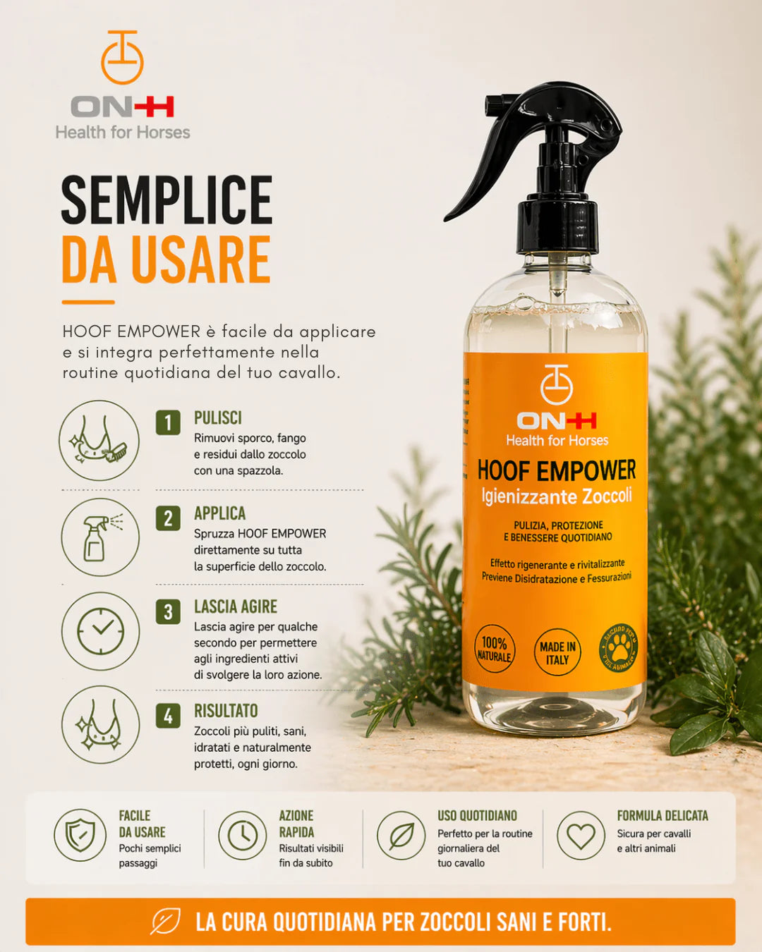 Hoof Empower | Igienizzante & Rinforzante zoccoli 500ml