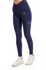 Leggings Equitazione ICT con Grip Navy
