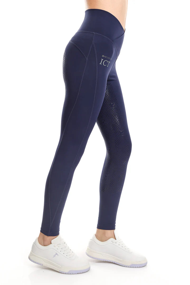 Leggings Equitazione ICT con Grip Navy