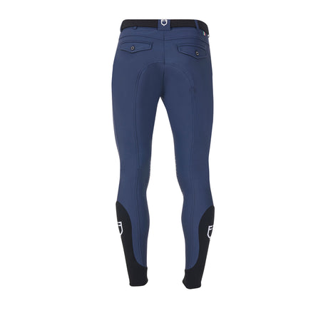 Pantaloni uomo grip ginocchio Equestro X FISE navy blazer