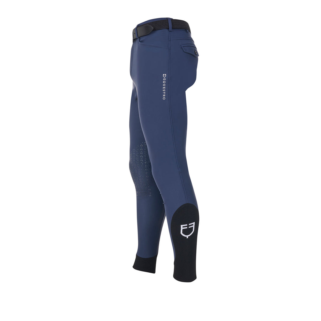 Pantaloni uomo grip ginocchio Equestro X FISE navy blazer