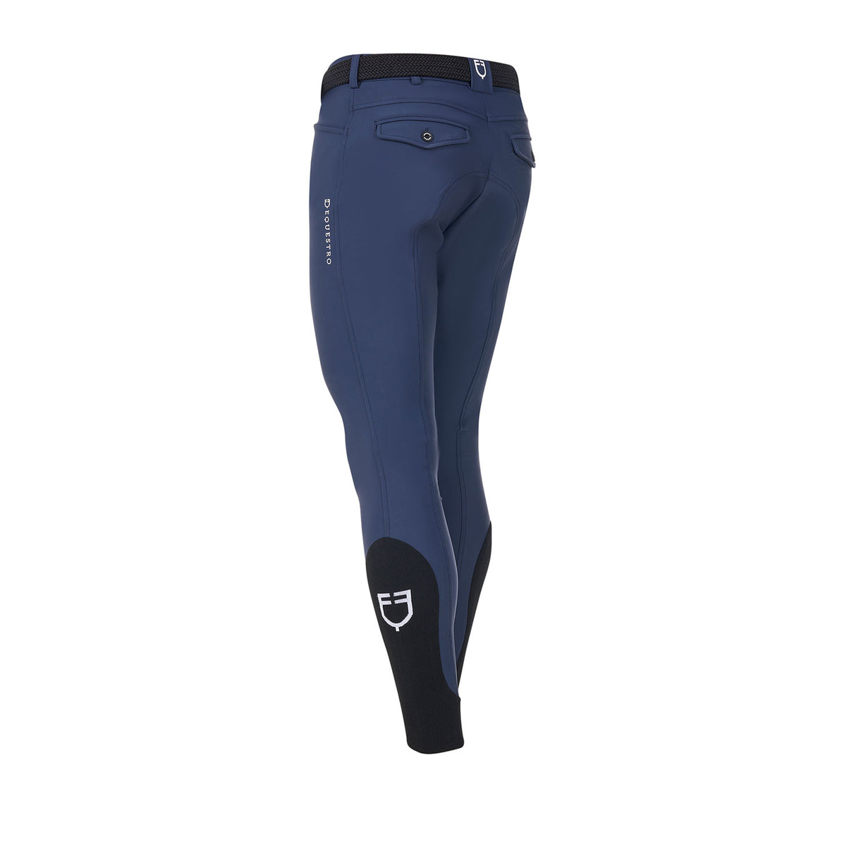 Pantaloni uomo grip ginocchio Equestro X FISE navy blazer