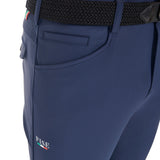 Pantaloni uomo grip ginocchio Equestro X FISE navy blazer