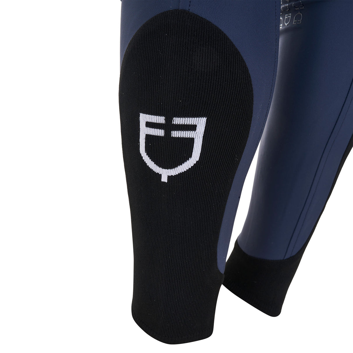 Pantaloni uomo grip ginocchio Equestro X FISE navy blazer
