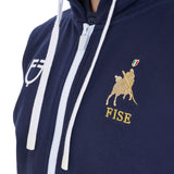 Felpa in pile unisex bambini con cappuccio Equestro x Fise