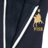 Felpa in pile unisex bambini con cappuccio Equestro x Fise