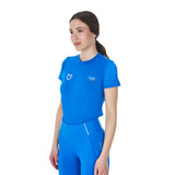 T-shirt donna slim fit Equestro X FISE azzurro