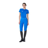 T-shirt donna slim fit Equestro X FISE azzurro
