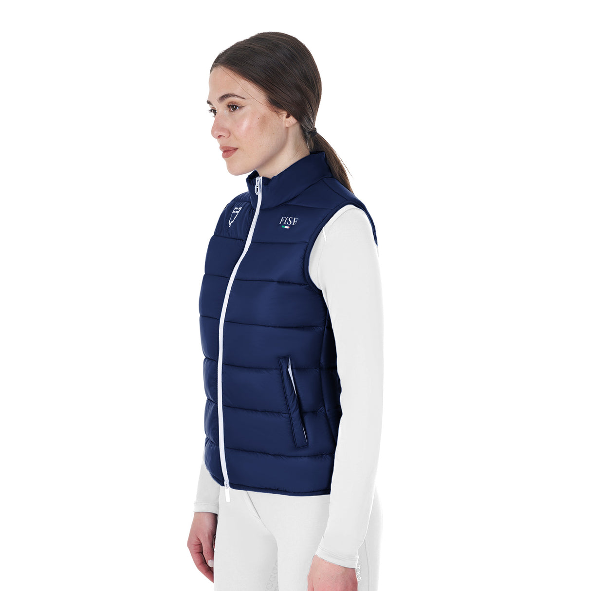 Smanicato donna slim fit Equestro x Fise