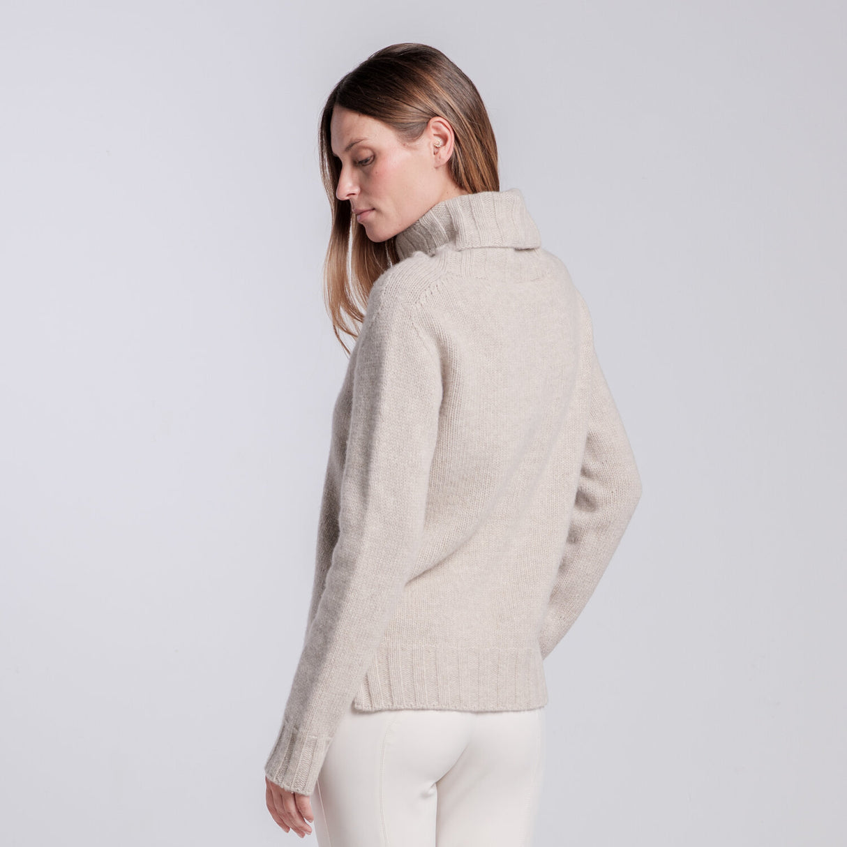 MAGLIA COLLO ALTO IN PURA LANA DA DONNA Cavalleria Toscana