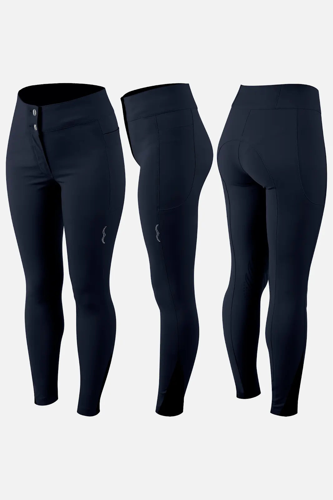 Pantalone vita alta donna modello Nedgar Animo blu