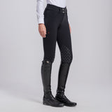 Pantaloni donna da salto con grip al ginocchio realizzati in jersey tecnico Cavalleria Toscana