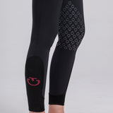 Pantaloni donna da salto con grip al ginocchio realizzati in jersey tecnico Cavalleria Toscana