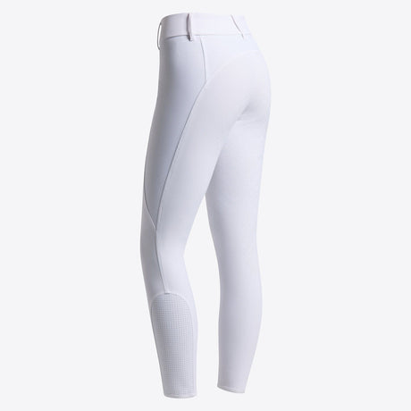 Pantaloni Cavalleria Toscana da donna jumping grip al ginocchio bianchi con dettagli traforati