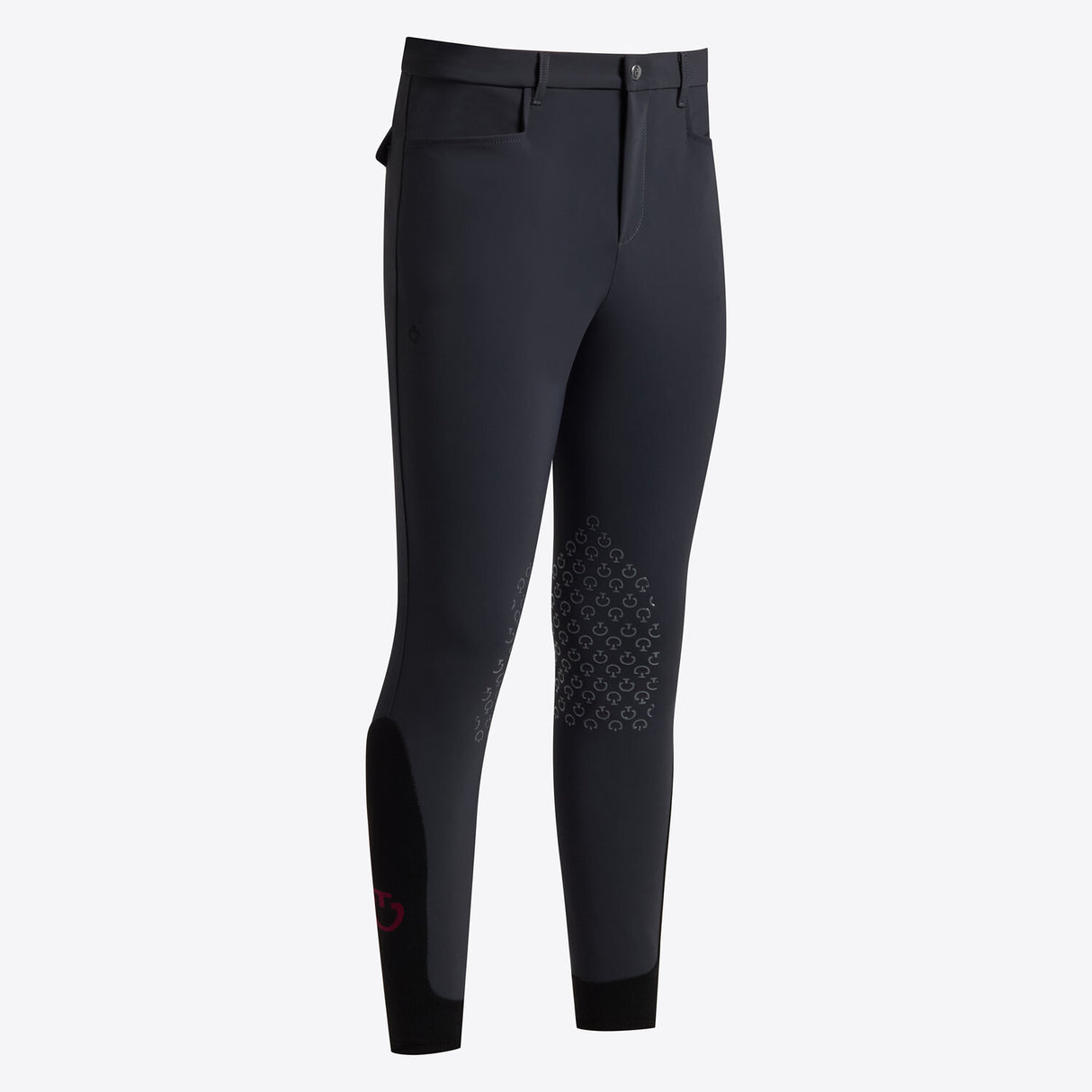 Pantaloni da uomo con grip al ginocchio Cavalleria Toscana grigio antracite