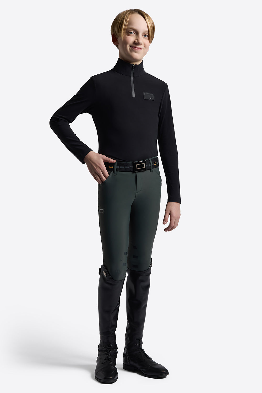 Polo training bambino unisex con zip RG