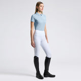 Polo Tecnica donna Cavalleria Toscana a maniche corte in jersey con logo in rilievo