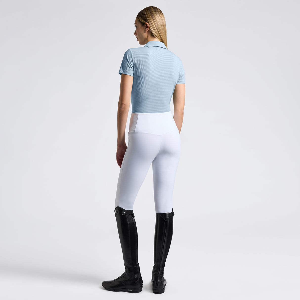 Polo Tecnica donna Cavalleria Toscana a maniche corte in jersey con logo in rilievo
