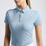Polo Tecnica donna Cavalleria Toscana a maniche corte in jersey con logo in rilievo