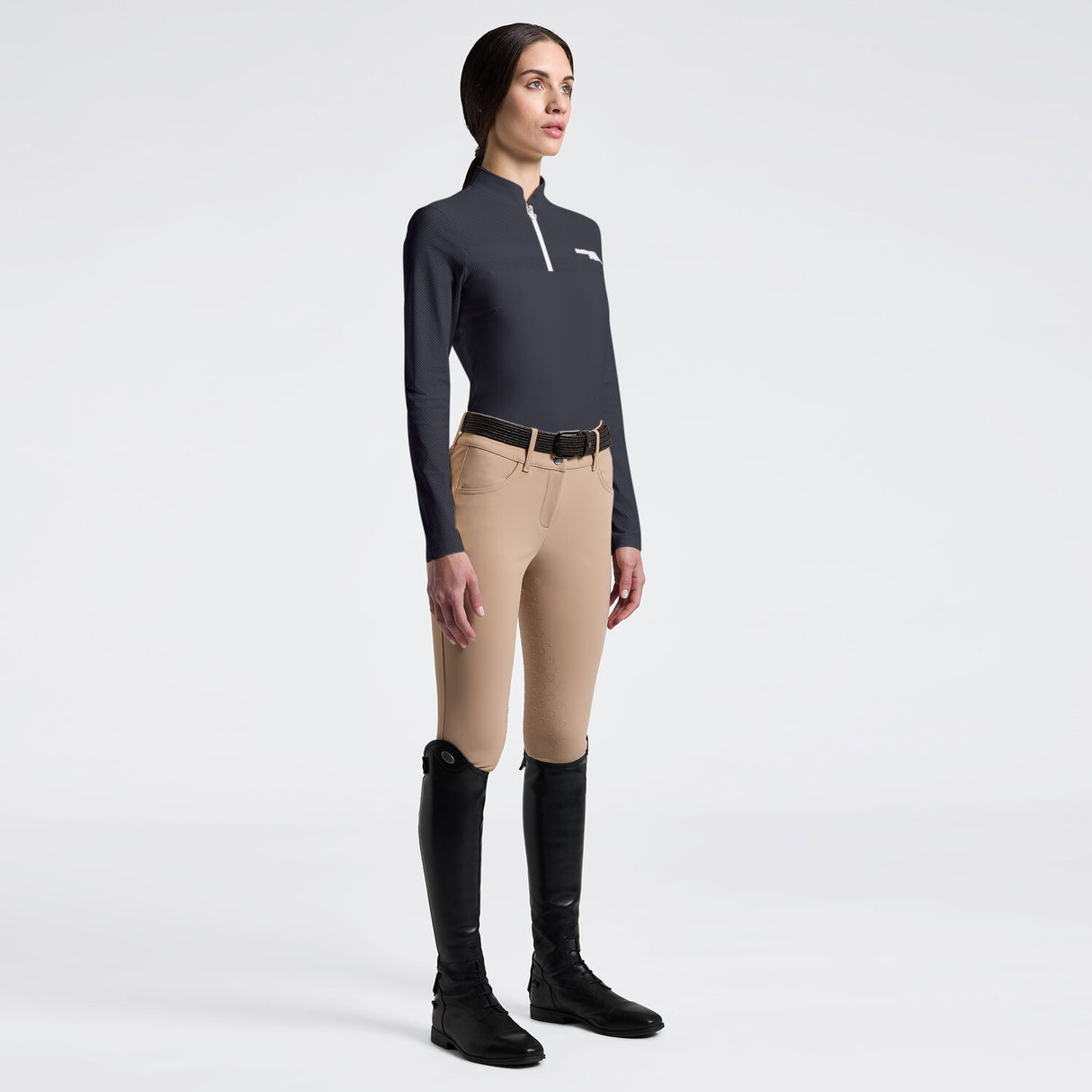 Polo da Training Perforata a maniche lunghe da Donna | Cavalleria Toscana